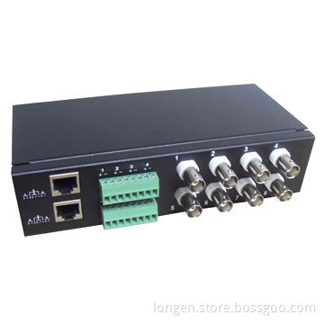 Video transceiver, Cat5/5e/6 UTP cable, realize real-time transmit 8-channel color or video signal